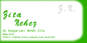 zita nehez business card